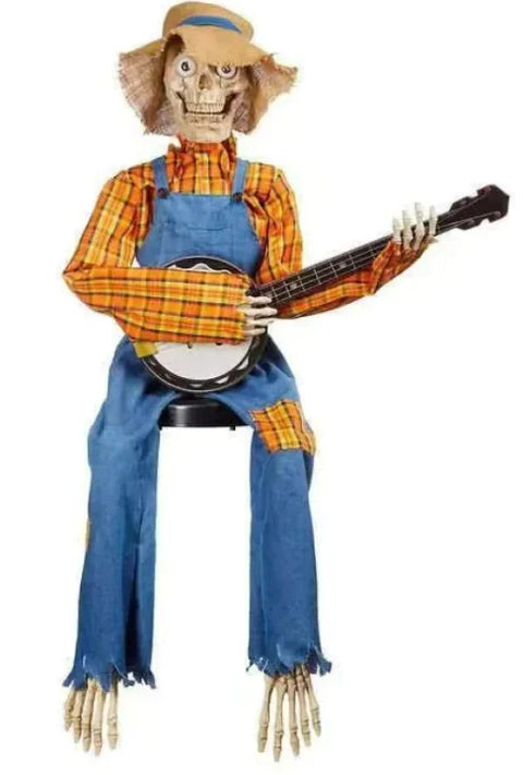 Spooky Banjo Skeleton Ornament