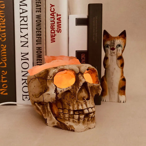 Whimsical Skull LED Lamp