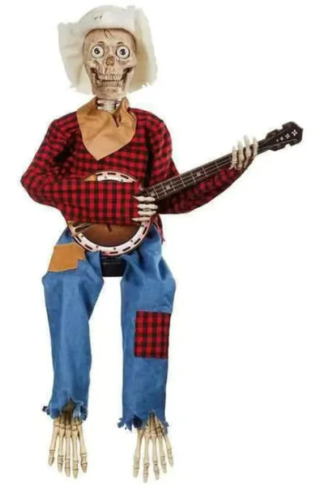 Spooky Banjo Skeleton Ornament
